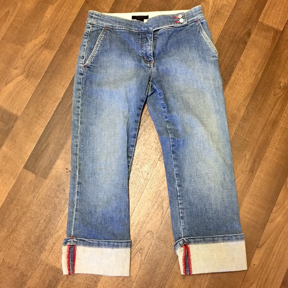 The Limited Cuffed Cigarette Jeans Medium Wash